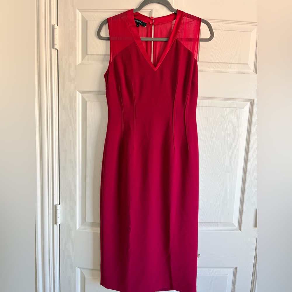 Lafayette 148 New York Vivid Red Midi Dress